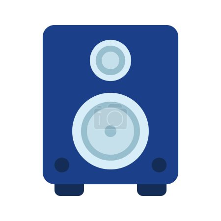 Illustration for Subwoofer speaker icon isolated on abstract background - Royalty Free Image