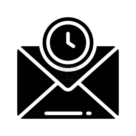 Timed Mail icon, vector illustration 