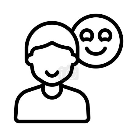 Illustration for Happy Customer web icon vector illustration - Royalty Free Image