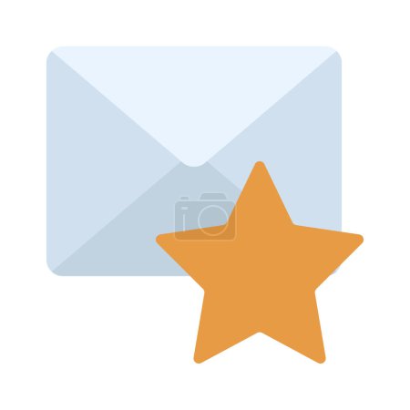 Ilustración de Estrella icono de correo electrónico, ilustración vectorial - Imagen libre de derechos