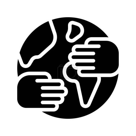 Illustration for Hands Holding Earth web icon vector illustration - Royalty Free Image