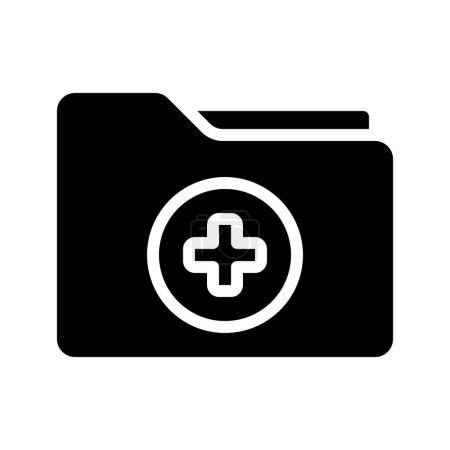 Illustration for Health folder icon, vector illustration - Royalty Free Image