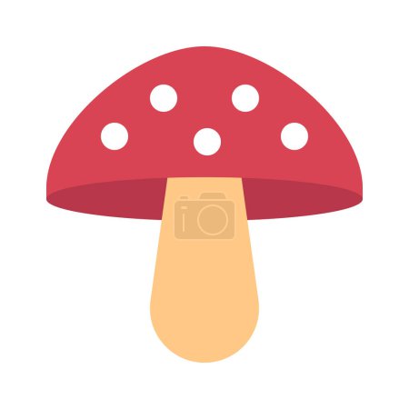 Illustration for Vector illustration of mushroom on white background - Royalty Free Image