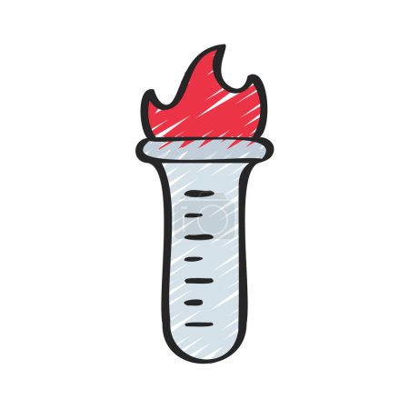 Illustration for Burnt Test Tube icon, vector illustration - Royalty Free Image