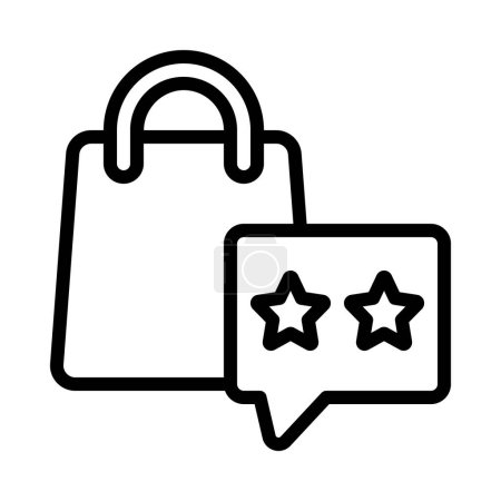 Illustration for Shopping Review web icon vector illustration - Royalty Free Image