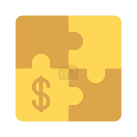 Illustration for Puzzle pieces icon. simple illustration of puzzle pieces vector icon for web - Royalty Free Image
