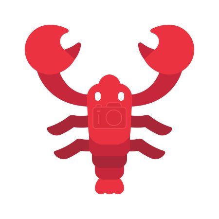 Téléchargez les illustrations : Illustration vectorielle d'icône de homard sur fond blanc. signe vectoriel isolé. - en licence libre de droit