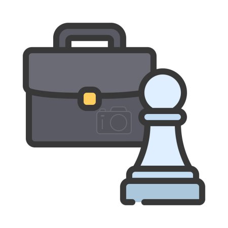 Illustration for Business Strategy web icon vector illustration - Royalty Free Image