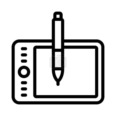 Illustration for Drawing Table web icon vector illustration - Royalty Free Image