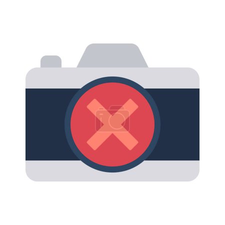 Illustration for No camera icon, vector illustration simple design - Royalty Free Image