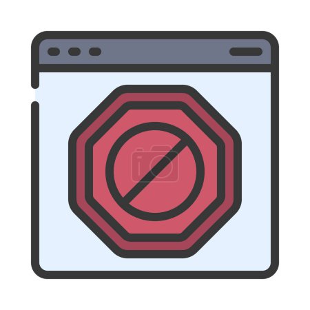 Blocker  web icon vector illustration