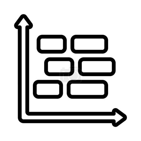 Illustration for Business Floating Block Chart icon, vector illustration - Royalty Free Image