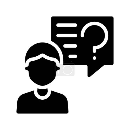 Illustration for Question Message web icon vector illustration - Royalty Free Image