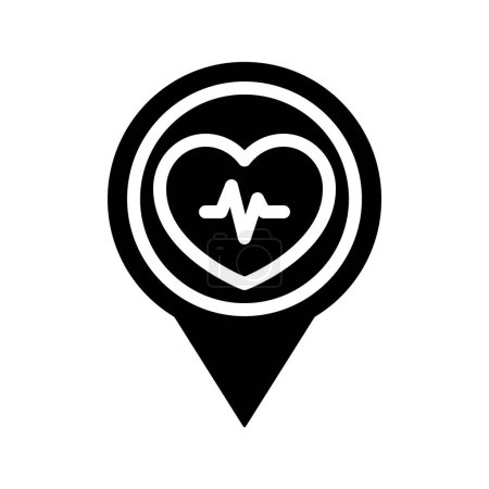 Illustration for Heart beat icon, simple style icon vector illustration. Heart Rate - Royalty Free Image