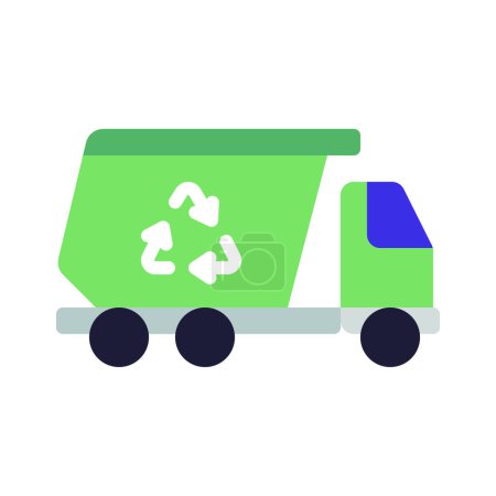 Ilustración de Reciclar camión de basura icono ilustración - Imagen libre de derechos