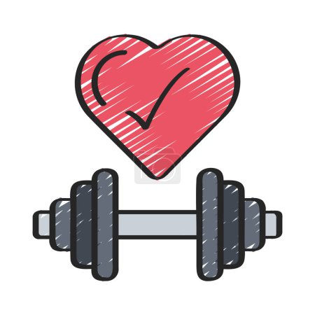 Ilustración de Fitness icono web vector ilustración - Imagen libre de derechos