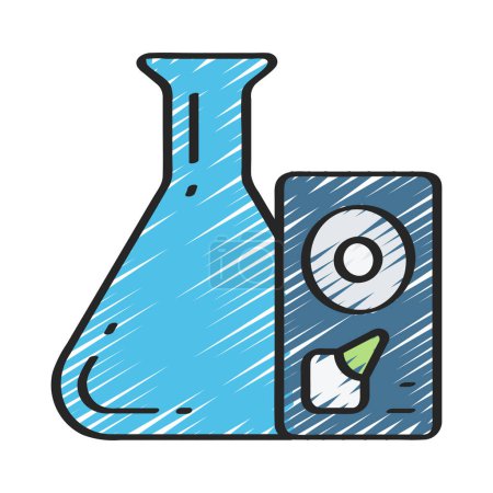Illustration for Data Science Test icon, vector illustration - Royalty Free Image