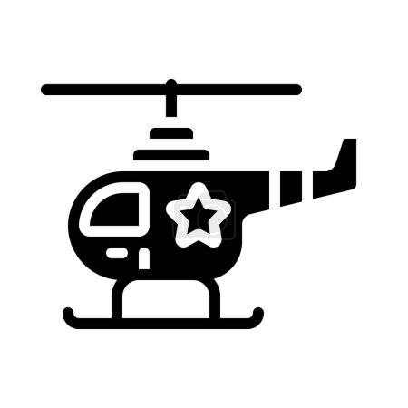 Téléchargez les illustrations : Hélicoptère. icône web illustration simple - en licence libre de droit