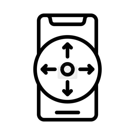 Ilustración de Movimiento icono de la aplicación móvil, ilustración de vectores - Imagen libre de derechos