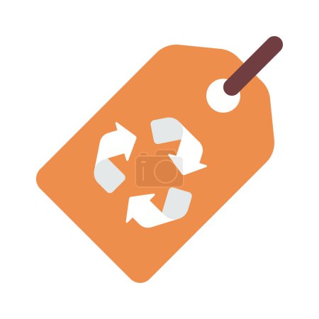 Illustration for Recycle Product Tag icon illustration - Royalty Free Image