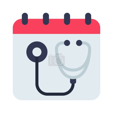 Illustration for Stethoscope Calendar icon, vector illustration - Royalty Free Image
