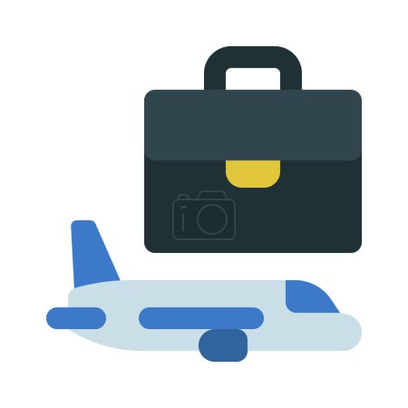Illustration for Business Travel web icon vector illustration - Royalty Free Image