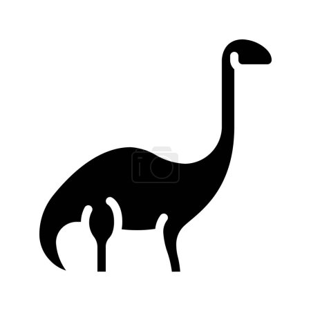 Ilustración de Brachiosaurus Dinosaur web icon vector illustration - Imagen libre de derechos
