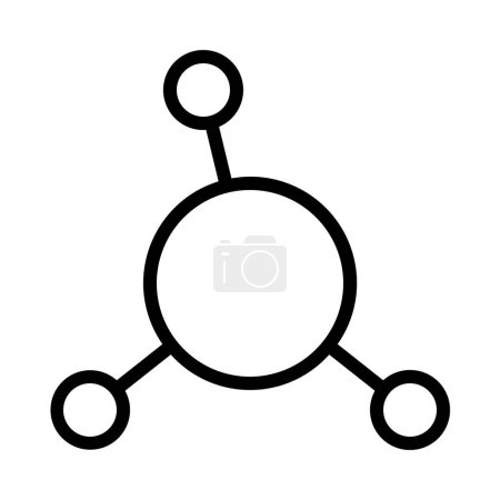 Téléchargez les illustrations : Science Atomes Symbole icône plate illustration vectorielle - en licence libre de droit