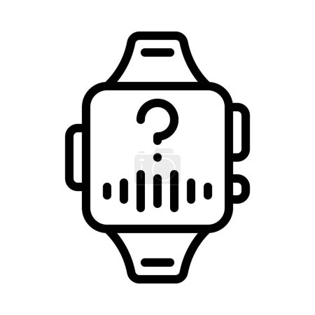 Téléchargez les illustrations : Smartwatch icon, vector illustration simple design - en licence libre de droit