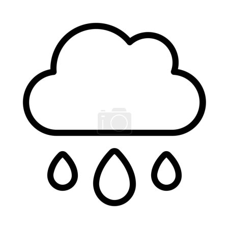 Ilustración de Lluvia nube web icono vector ilustración - Imagen libre de derechos