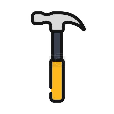 Illustration for Claw  hammer icon on white background - Royalty Free Image