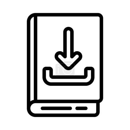 Downloadable Book icon, vector illustration