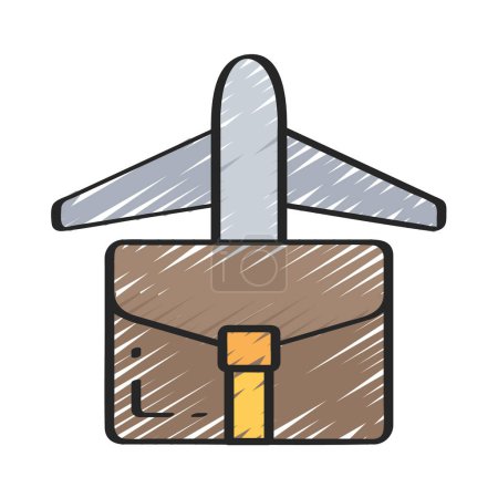 Illustration for Business Flight web icon vector  illustration - Royalty Free Image