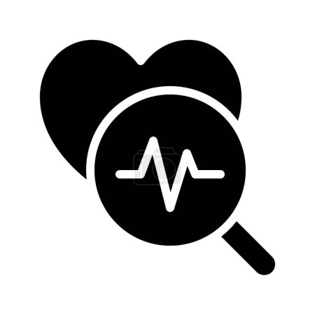 Téléchargez les illustrations : Icône de battement de coeur, illustration vectorielle d'icône de style simple. Rythme cardiaque - en licence libre de droit