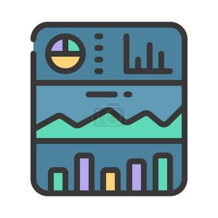 Illustration for Divided Data icon, vector illustration - Royalty Free Image