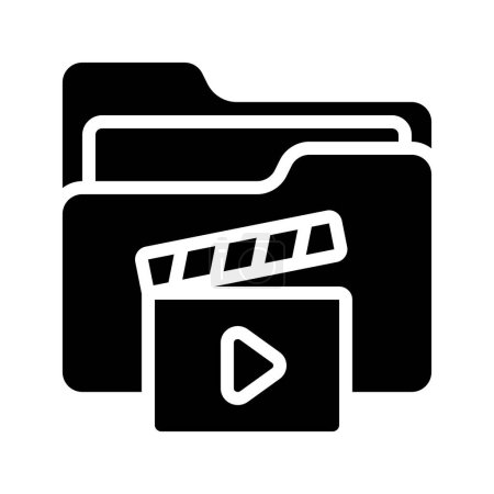 Illustration for Movie Folder icon, vector illustration - Royalty Free Image