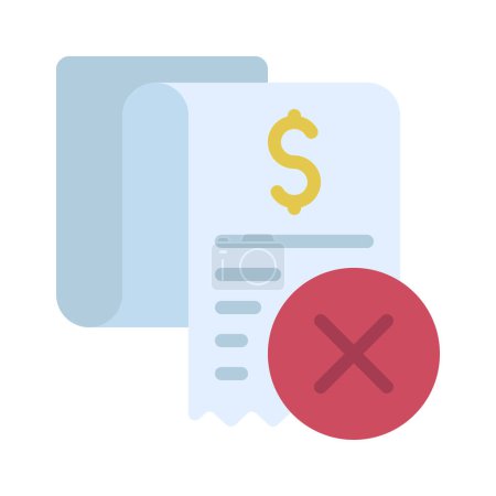 Illustration for Missed Bill Payment  icon.  vector icon for web design isolated on white background - Royalty Free Image