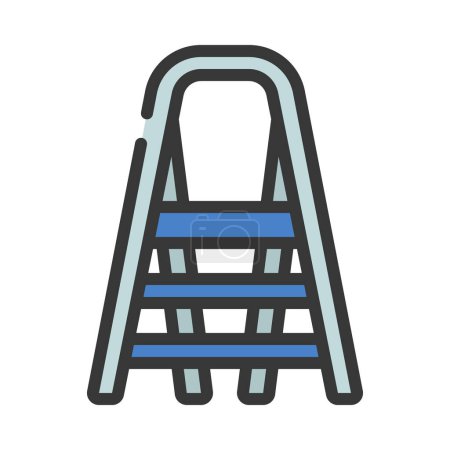 Illustration for Step Ladder web icon vector illustration - Royalty Free Image