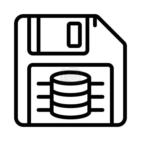 Ilustración de Icono web de almacenamiento de datos ilustración vectorial - Imagen libre de derechos
