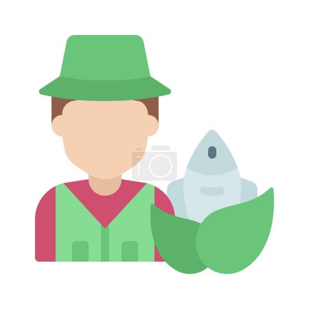 Ilustración de Pesca icono web vector ilustración - Imagen libre de derechos