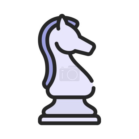 Illustration for Vector illustration of Knight Chess Piece - Royalty Free Image