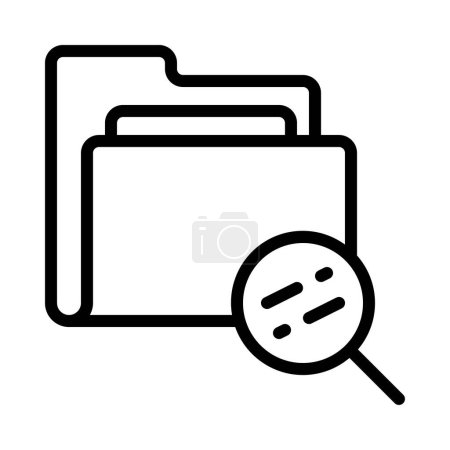Illustration for Folder Search  icon, vector illustration - Royalty Free Image