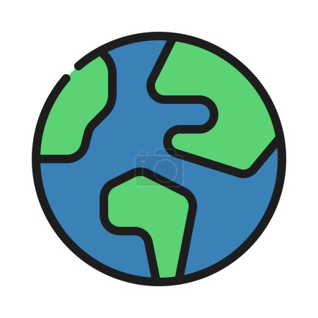 Téléchargez les illustrations : Planète icône de la terre. illustration vectorielle - en licence libre de droit
