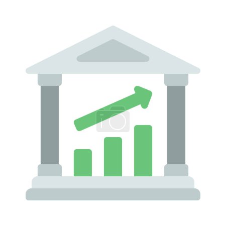 Illustration for Banking Profit web icon vector illustration - Royalty Free Image