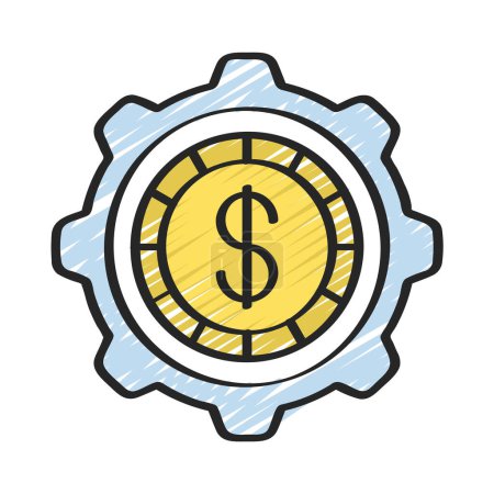 Illustration for Money Management web icon vector illustration - Royalty Free Image