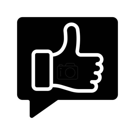 Illustration for Thumbs Up Message icon, vector illustration - Royalty Free Image