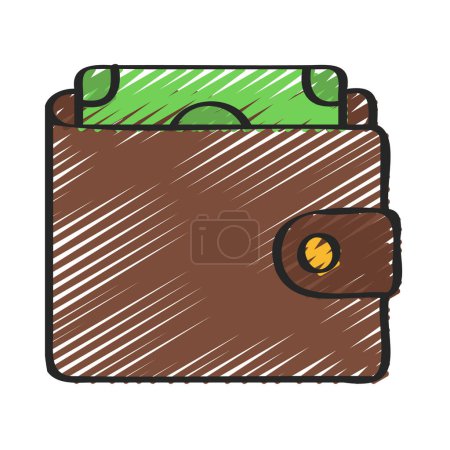 Illustration for Wallet with money icon vector illustration design - Royalty Free Image