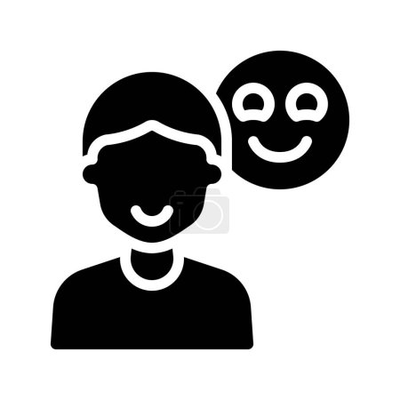 Illustration for Happy Customer web icon vector illustration - Royalty Free Image