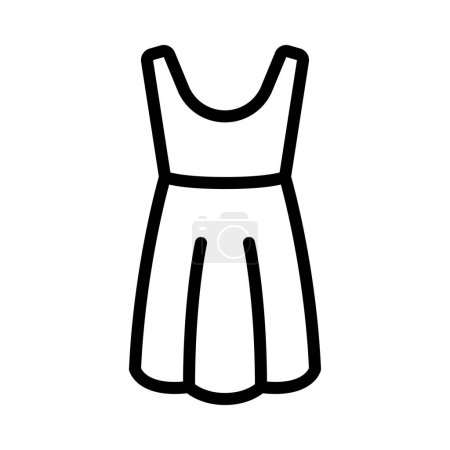 Téléchargez les illustrations : Icône de robe, illustration vectorielle sur fond blanc - en licence libre de droit