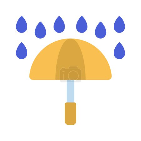 Illustration for Rain Umbrella web icon vector illustration - Royalty Free Image